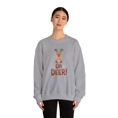 Oh Deer, Tangled Cheer Unisex Crewneck Christmas Sweatshirt