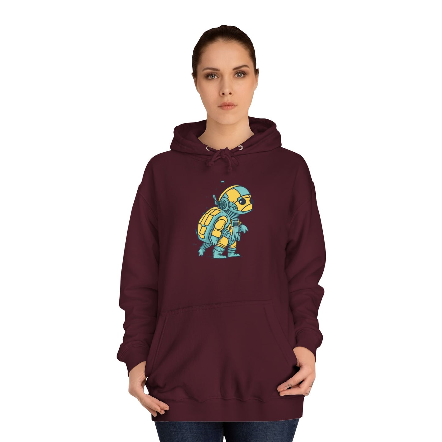 Cosmic Voyager Turtle Unisex College Hoodie