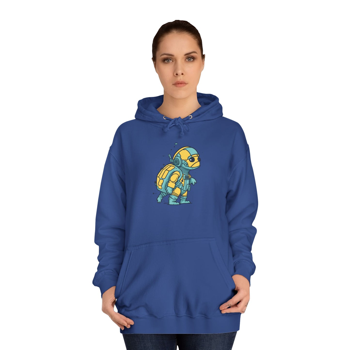 Cosmic Voyager Turtle Unisex College Hoodie