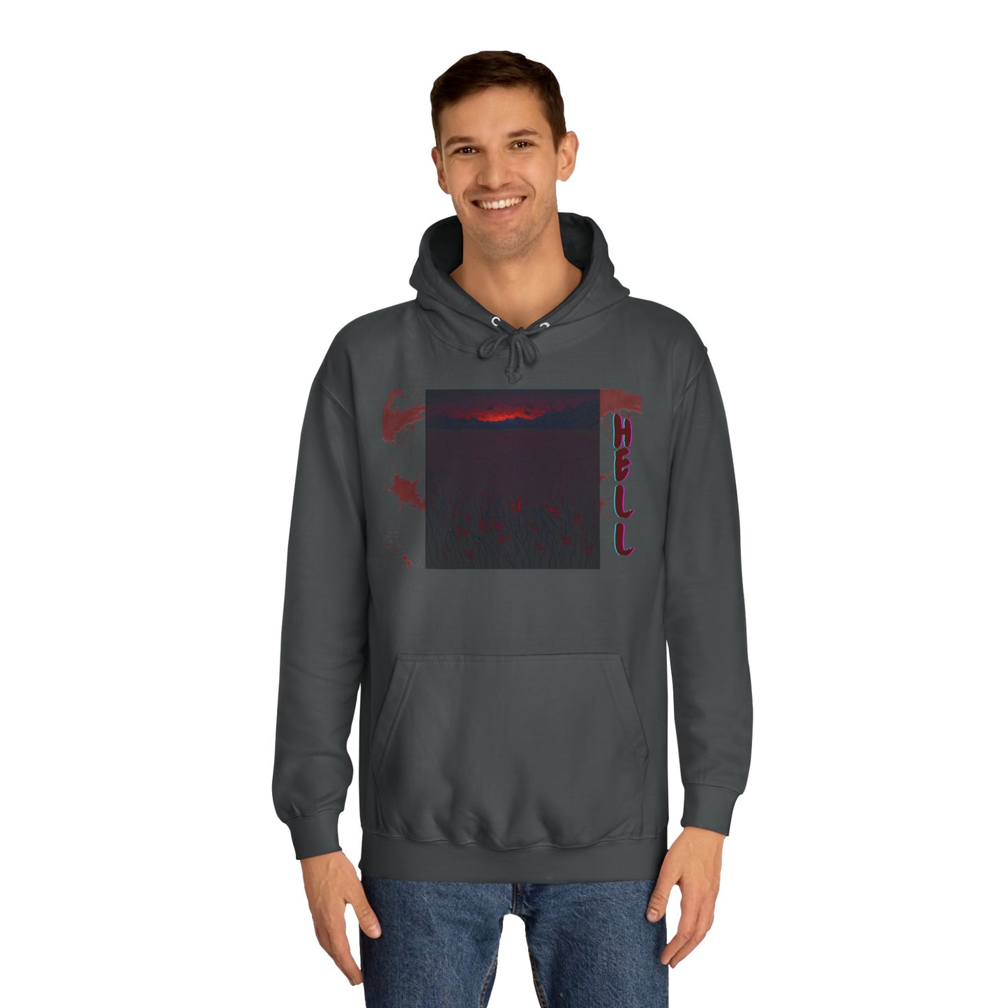 Hell or Paradise Graphic Unisex College Hoodie
