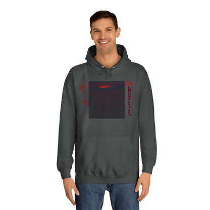 Hell or Paradise Graphic Unisex College Hoodie