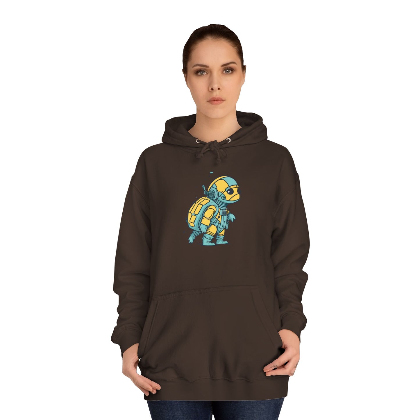 Cosmic Voyager Turtle Unisex College Hoodie