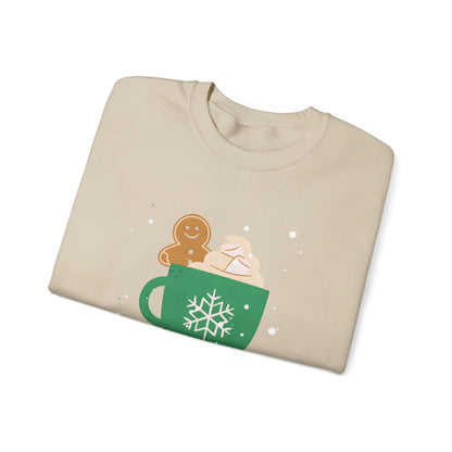 Gingerbread & Cocoa Comfort Sweatshirt Unisex Crewneck Christmas Sweatshirt