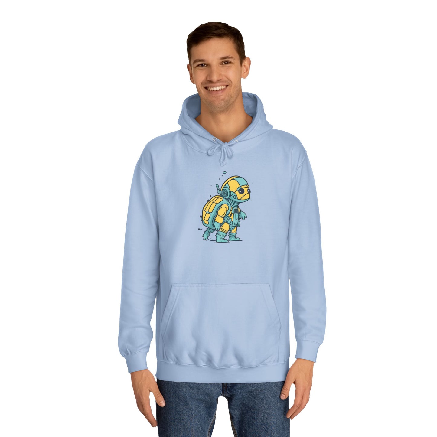 Cosmic Voyager Turtle Unisex College Hoodie