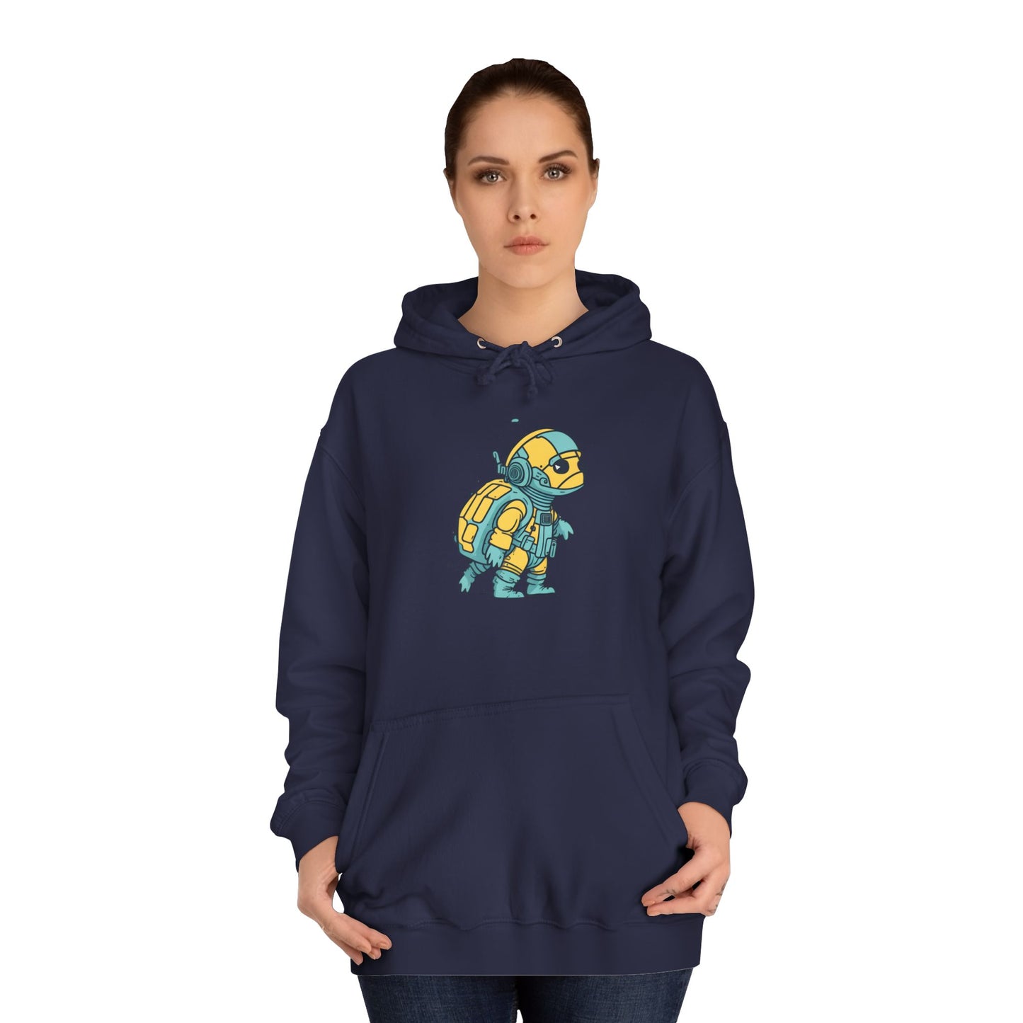 Cosmic Voyager Turtle Unisex College Hoodie