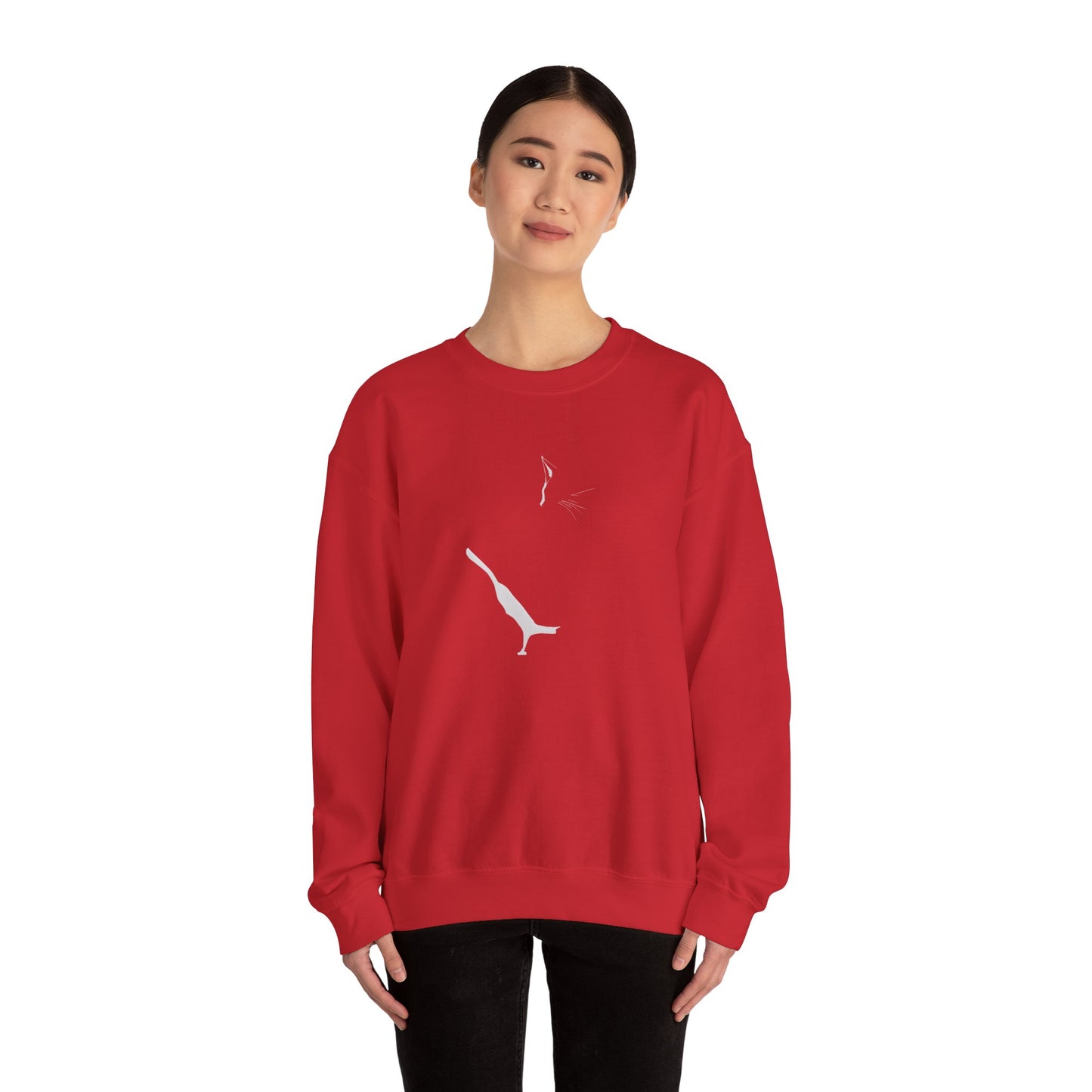 Whiskers in Shadow Unisex Heavy Blend™ Crewneck Graphic Sweatshirt
