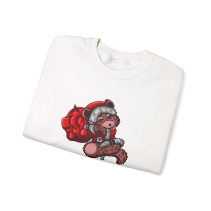 Jolly Paws Santa Bear Unisex Crewneck Christmas Sweatshirt