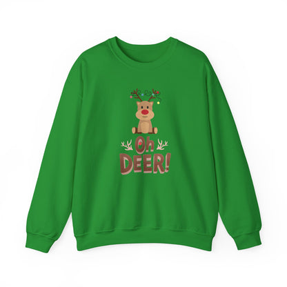 Oh Deer, Tangled Cheer Unisex Crewneck Christmas Sweatshirt
