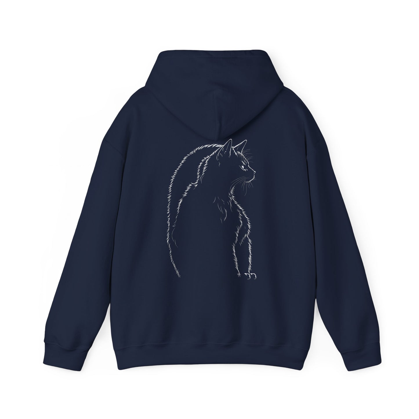 Silhouette Cat  Unisex Heavy Blend™ Hooded Sweatshirt