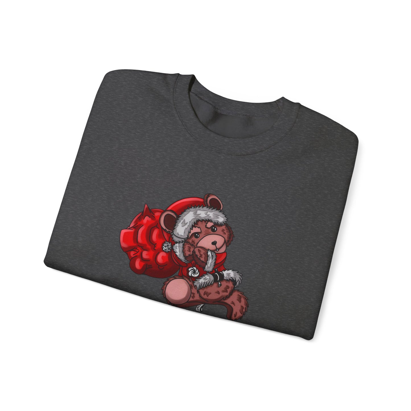 Jolly Paws Santa Bear Unisex Crewneck Christmas Sweatshirt