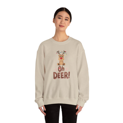 Oh Deer, Tangled Cheer Unisex Crewneck Christmas Sweatshirt