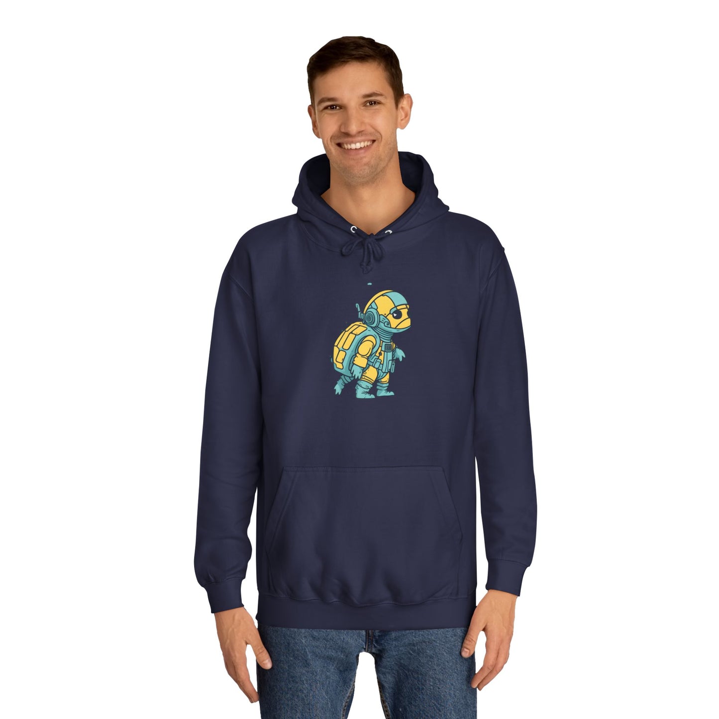 Cosmic Voyager Turtle Unisex College Hoodie