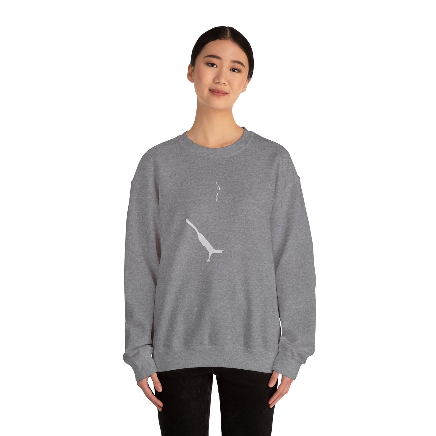 Whiskers in Shadow Unisex Heavy Blend™ Crewneck Graphic Sweatshirt