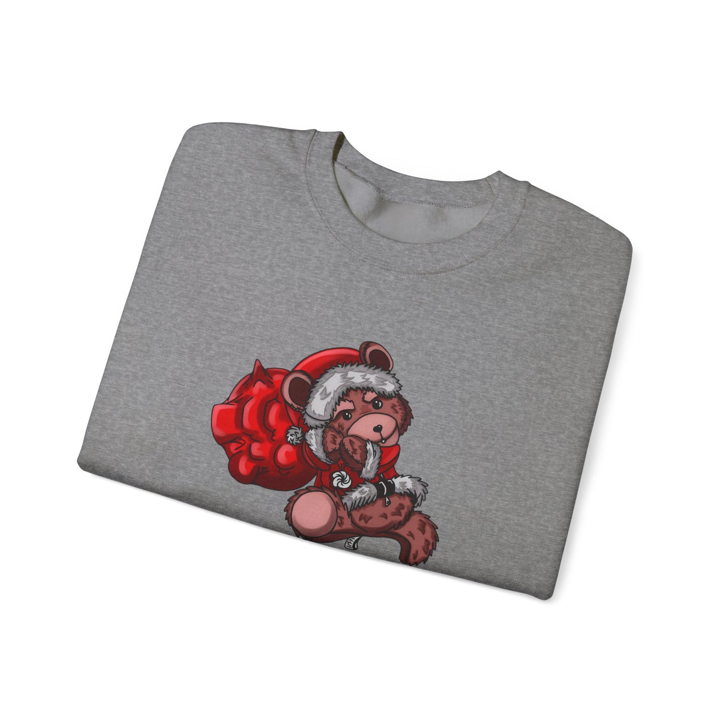 Jolly Paws Santa Bear Unisex Crewneck Christmas Sweatshirt