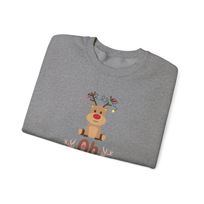 Oh Deer, Tangled Cheer Unisex Crewneck Christmas Sweatshirt