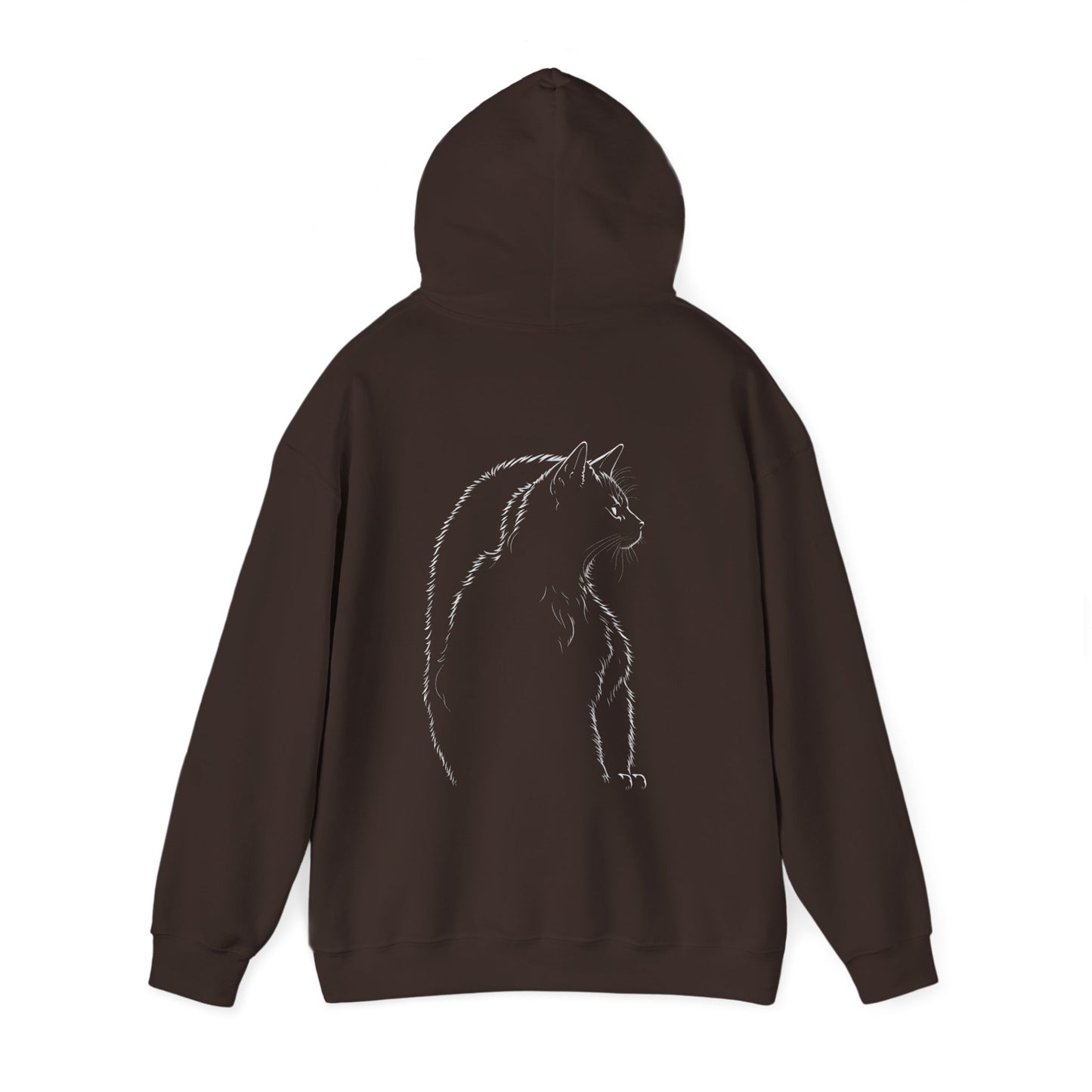 Silhouette Cat  Unisex Heavy Blend™ Hooded Sweatshirt