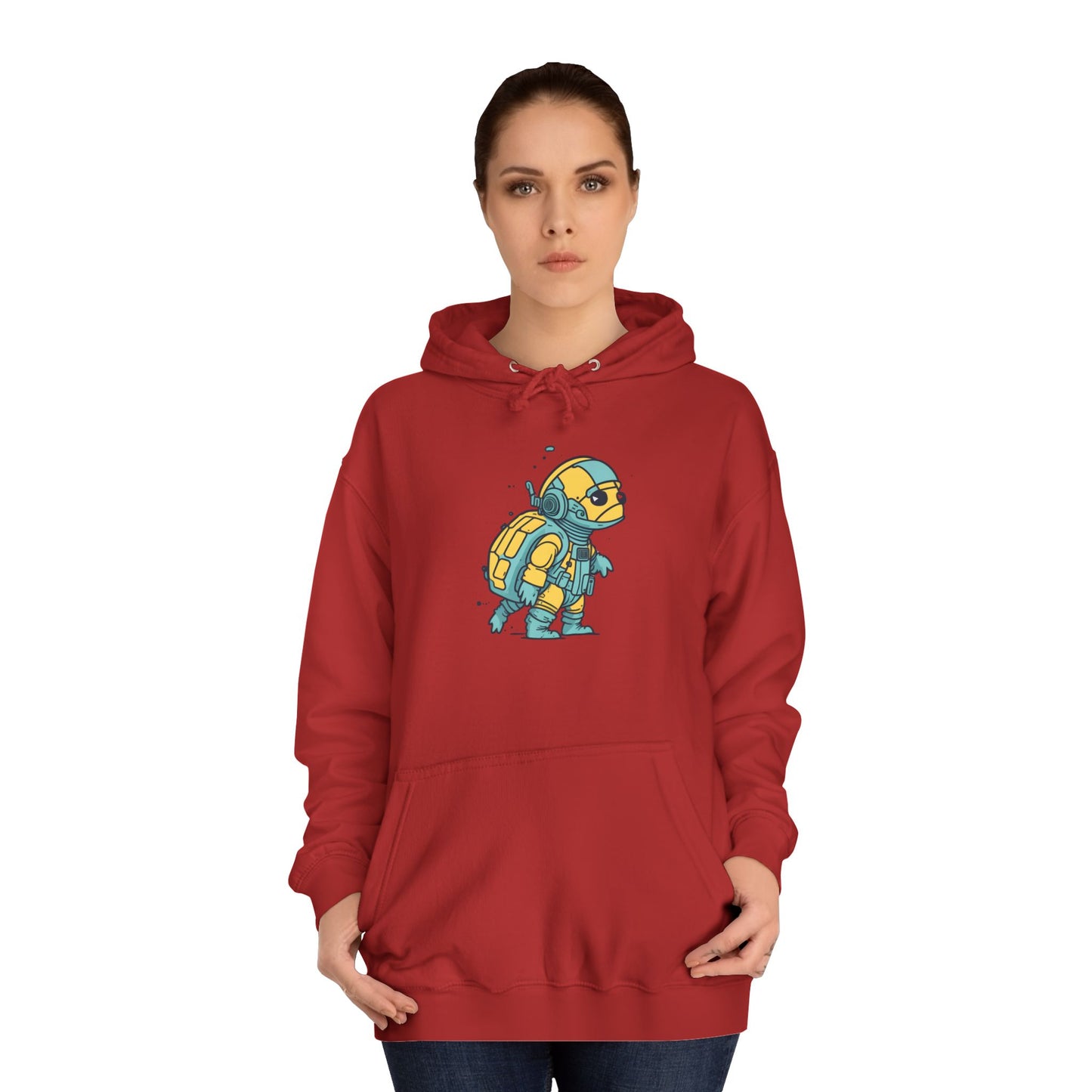 Cosmic Voyager Turtle Unisex College Hoodie