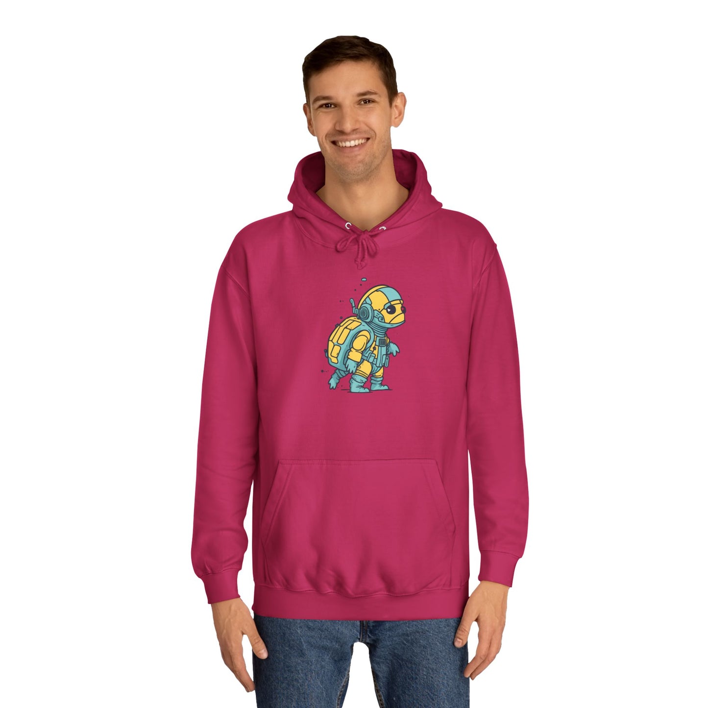 Cosmic Voyager Turtle Unisex College Hoodie