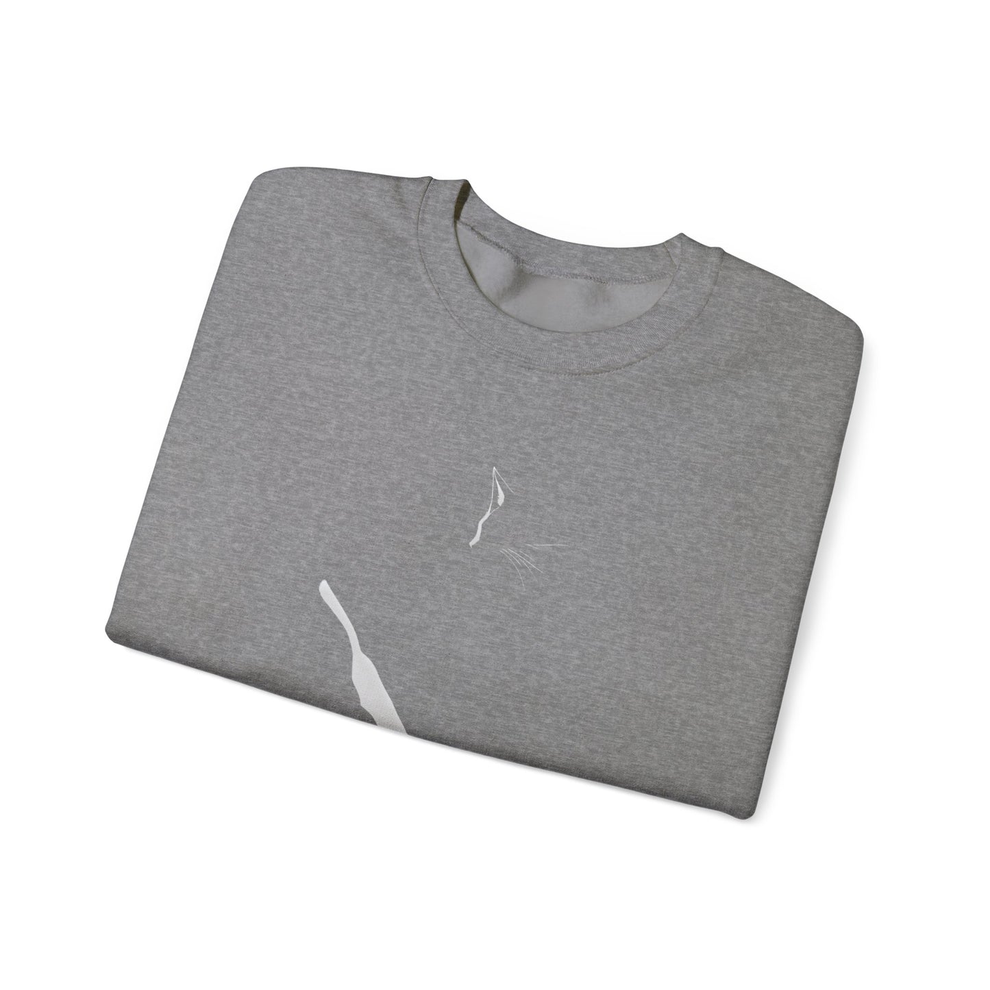 Whiskers in Shadow Unisex Heavy Blend™ Crewneck Graphic Sweatshirt