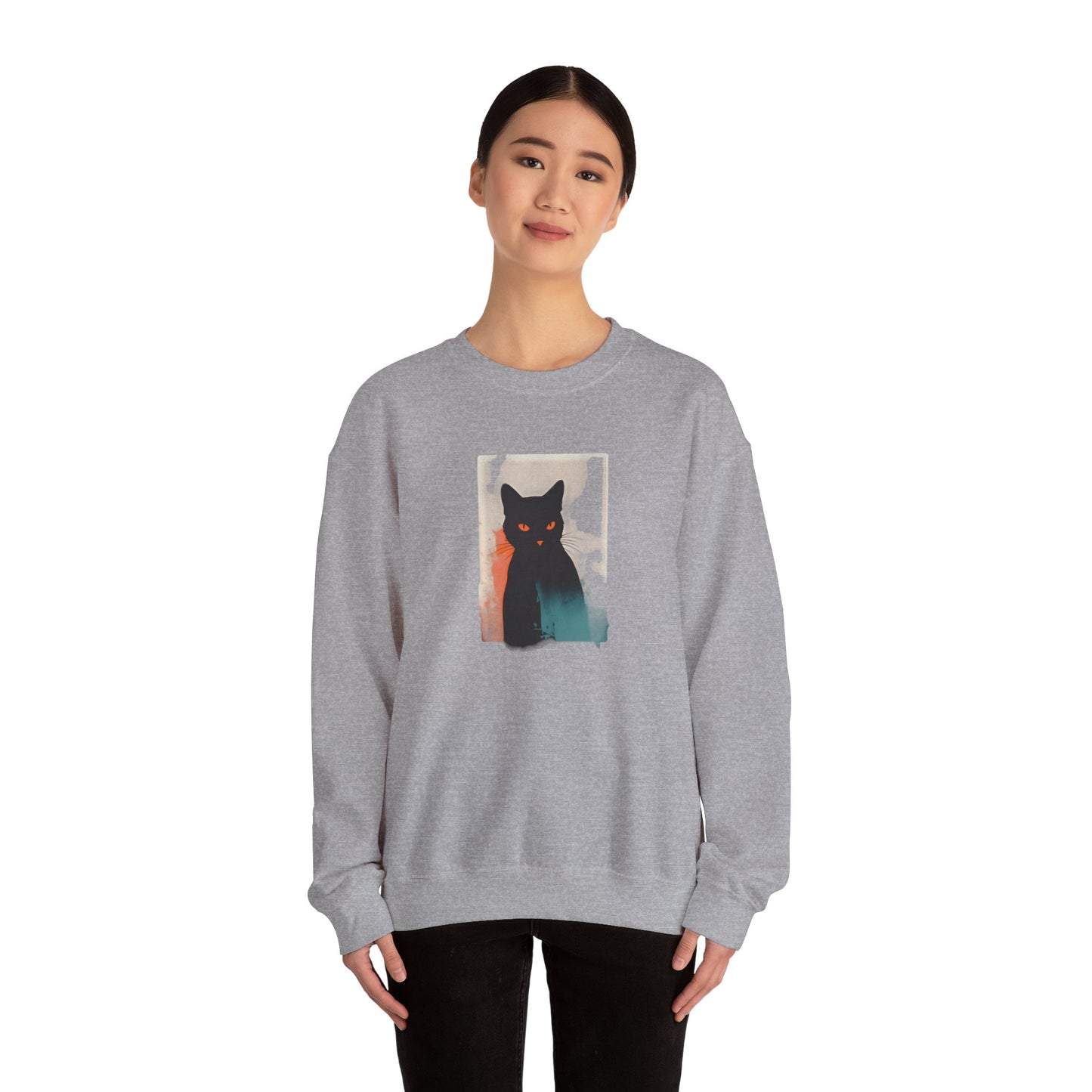 Grace in Purr Unisex Heavy Blend™ Crewneck Graphic Sweatshirt