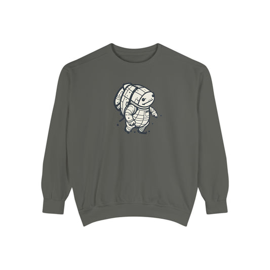 Celestial Explorer Turtle Unisex Garment-Dyed Sweatshirt