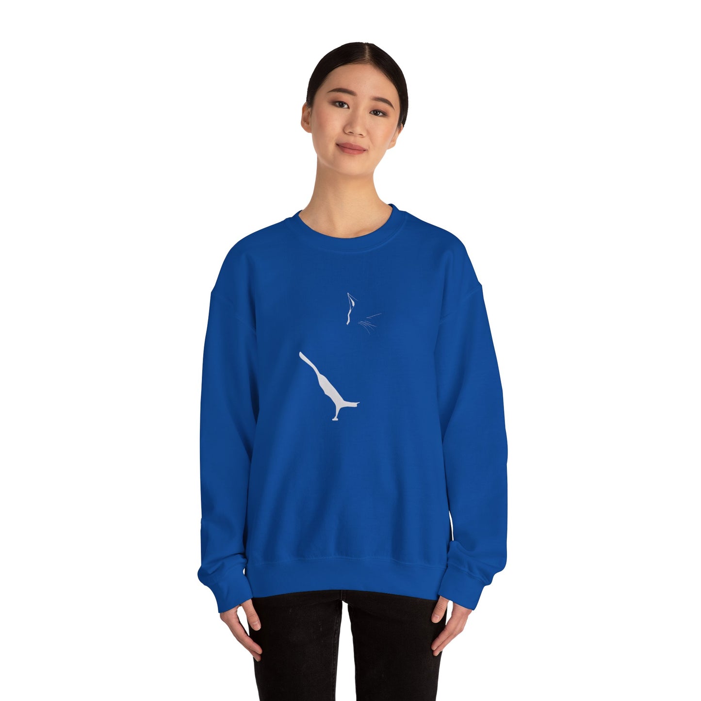 Whiskers in Shadow Unisex Heavy Blend™ Crewneck Graphic Sweatshirt