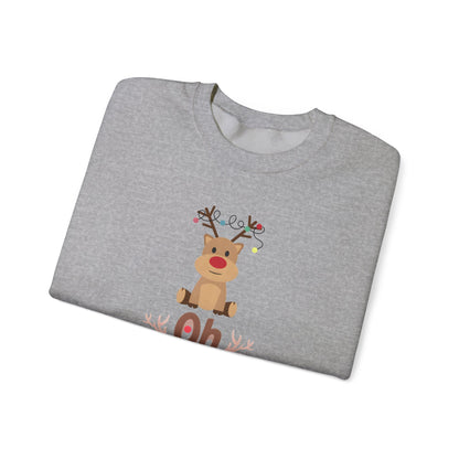Oh Deer, Tangled Cheer Unisex Crewneck Christmas Sweatshirt