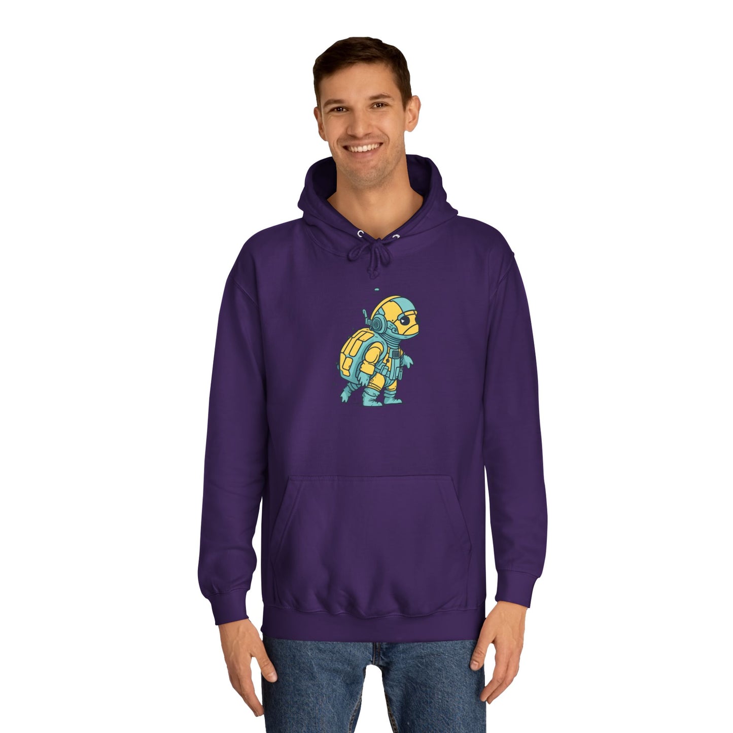 Cosmic Voyager Turtle Unisex College Hoodie