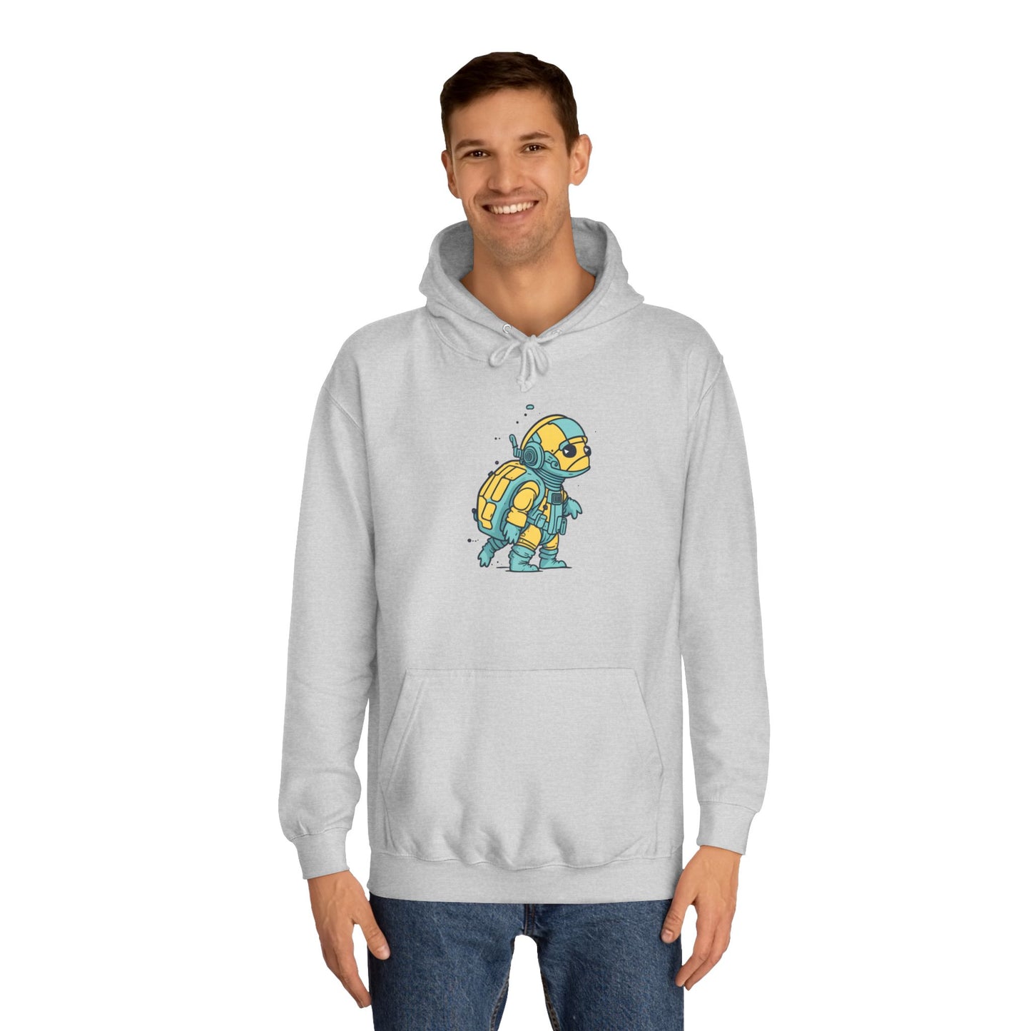 Cosmic Voyager Turtle Unisex College Hoodie