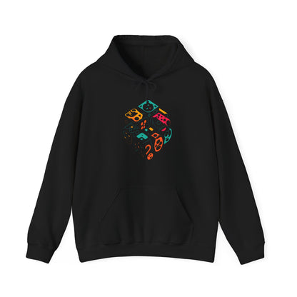 Risk Taker's Dice Graphic Unisex Heavy Blend™ Hooded Sweatshirt