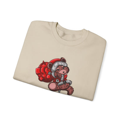 Jolly Paws Santa Bear Unisex Crewneck Christmas Sweatshirt