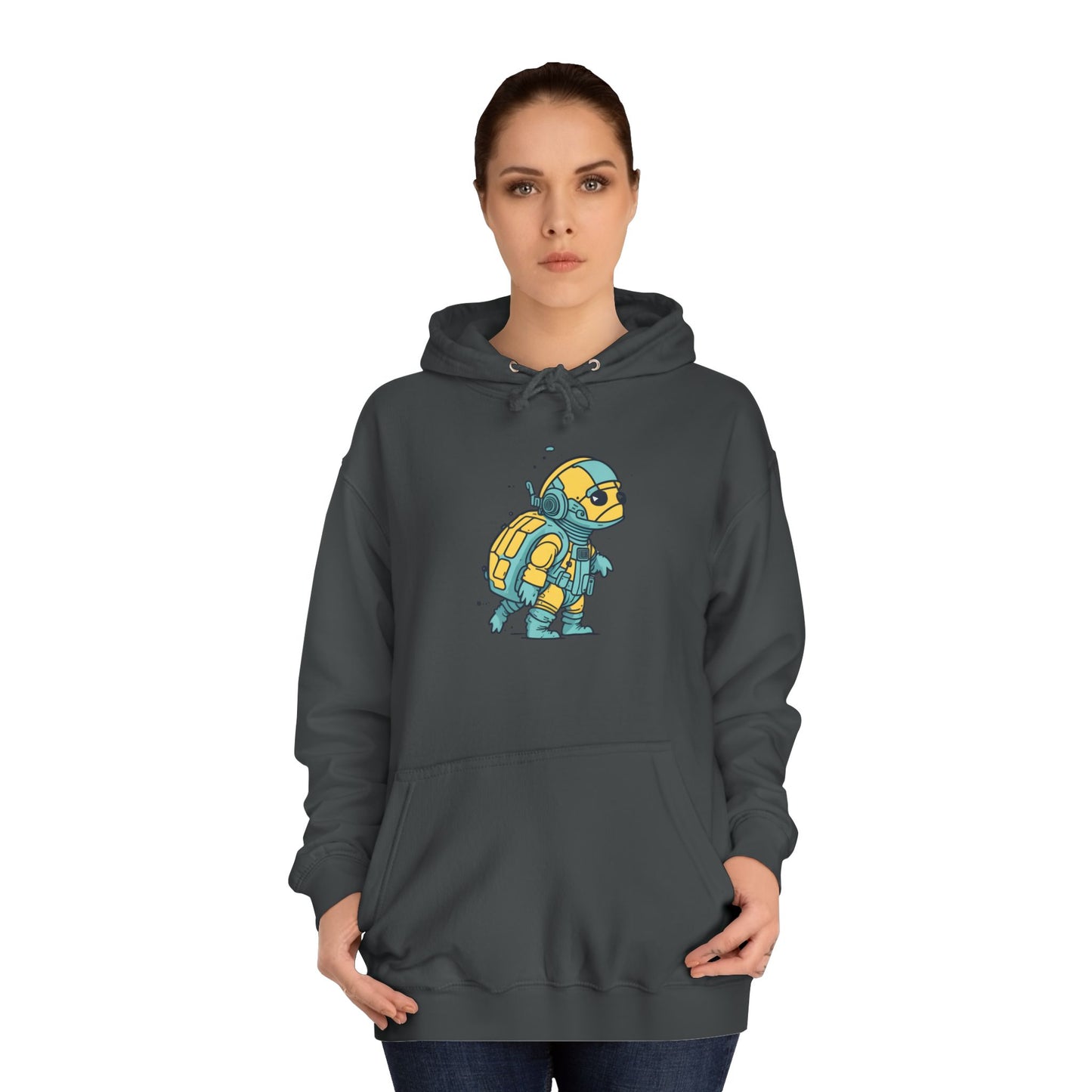 Cosmic Voyager Turtle Unisex College Hoodie