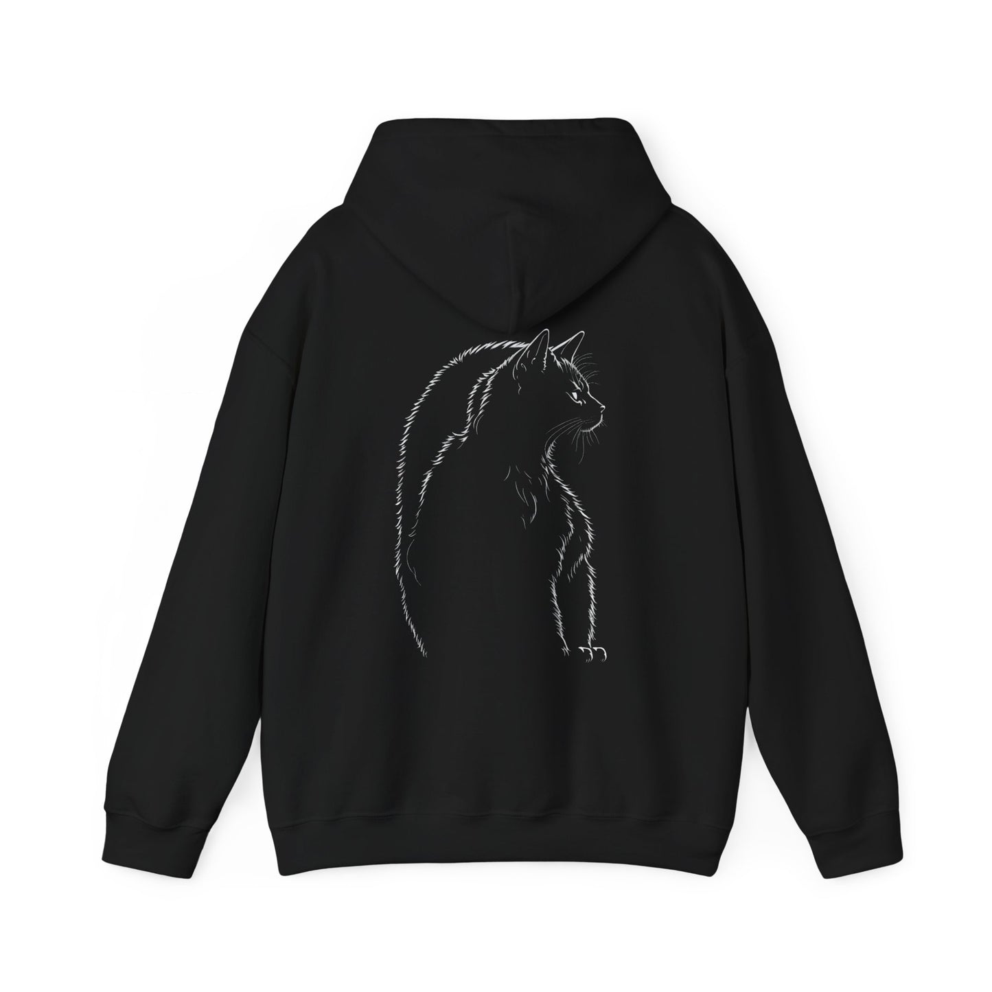 Silhouette Cat  Unisex Heavy Blend™ Hooded Sweatshirt