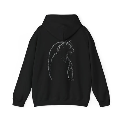 Silhouette Cat  Unisex Heavy Blend™ Hooded Sweatshirt