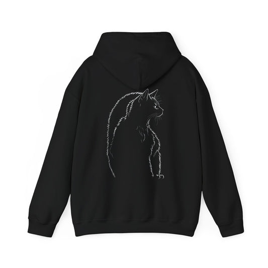 Silhouette Cat  Unisex Heavy Blend™ Hooded Sweatshirt