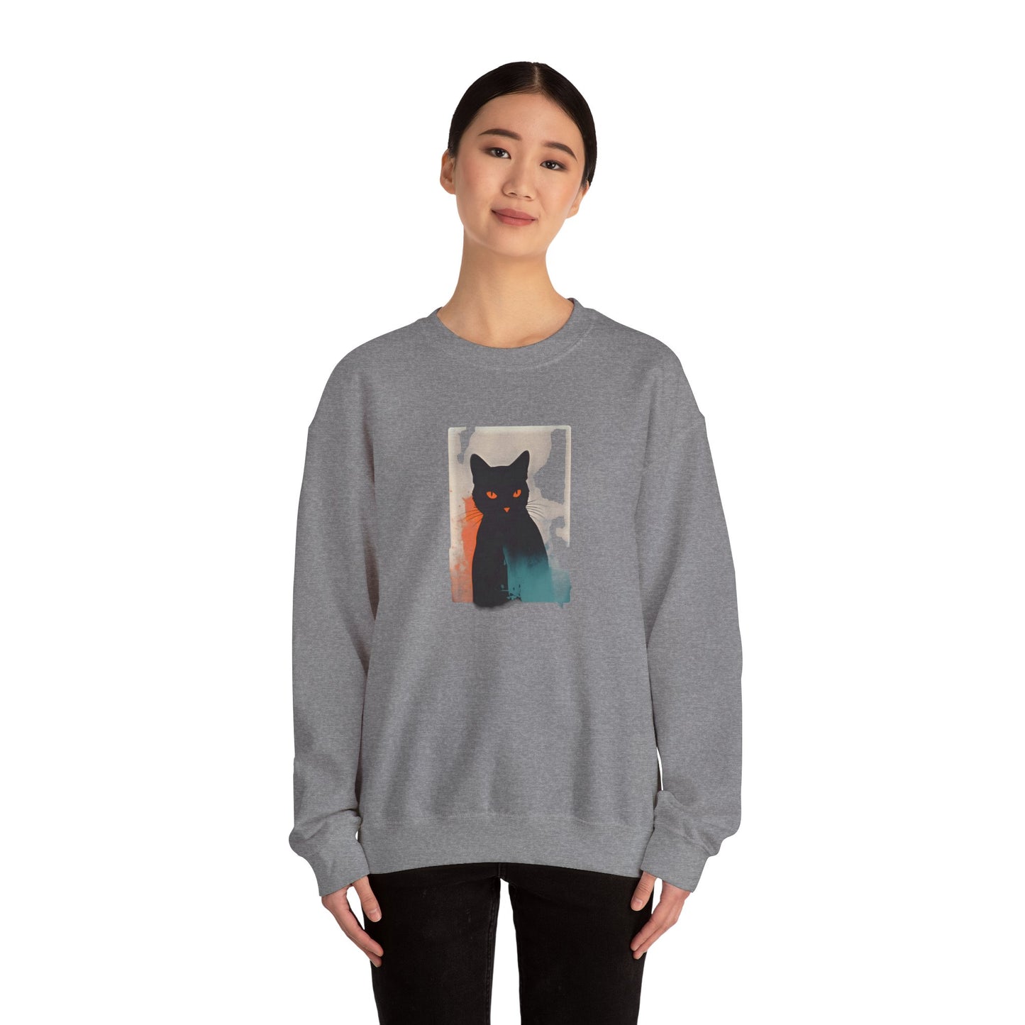Grace in Purr Unisex Heavy Blend™ Crewneck Graphic Sweatshirt