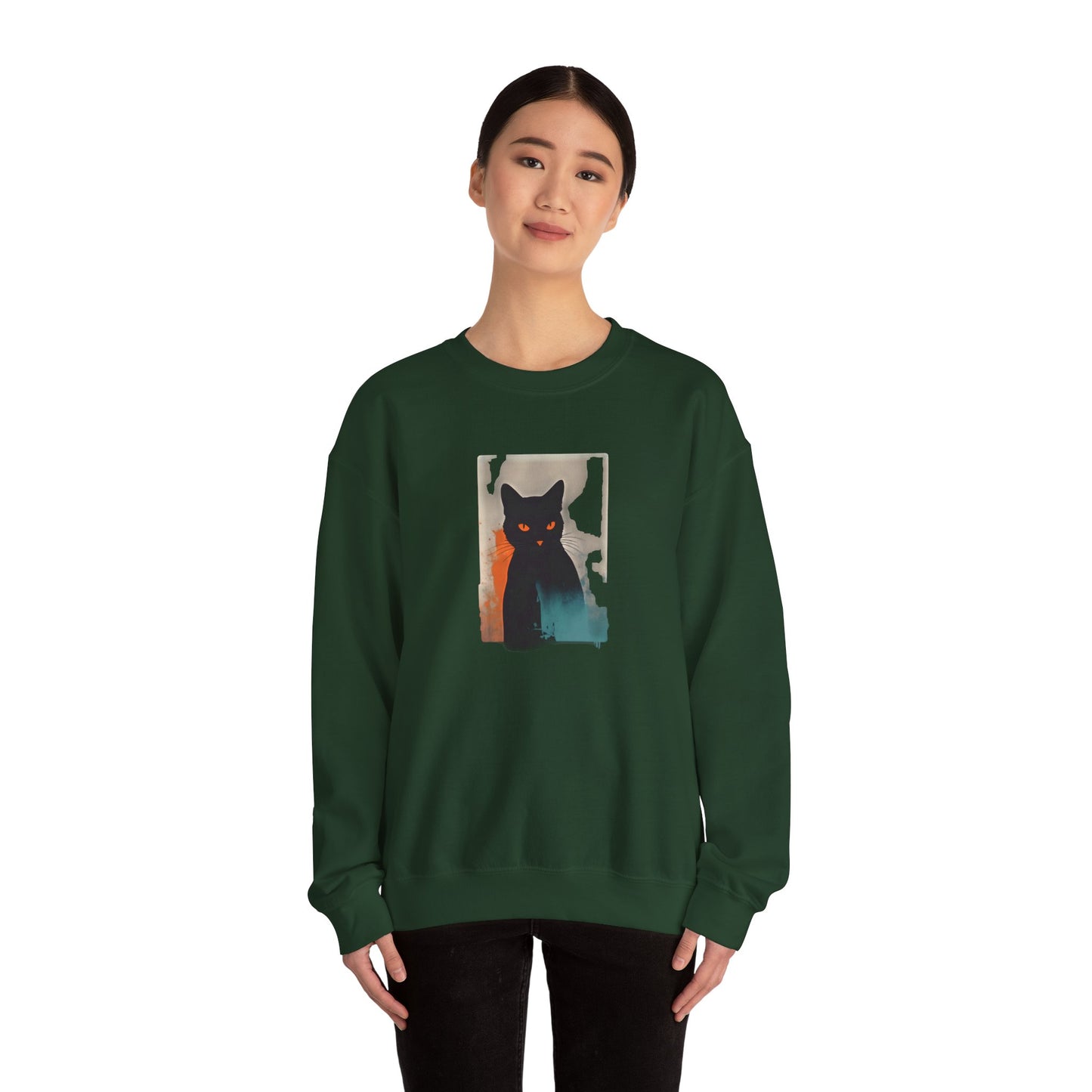 Grace in Purr Unisex Heavy Blend™ Crewneck Graphic Sweatshirt