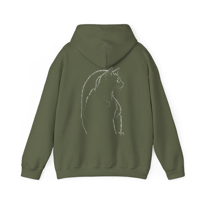 Silhouette Cat  Unisex Heavy Blend™ Hooded Sweatshirt