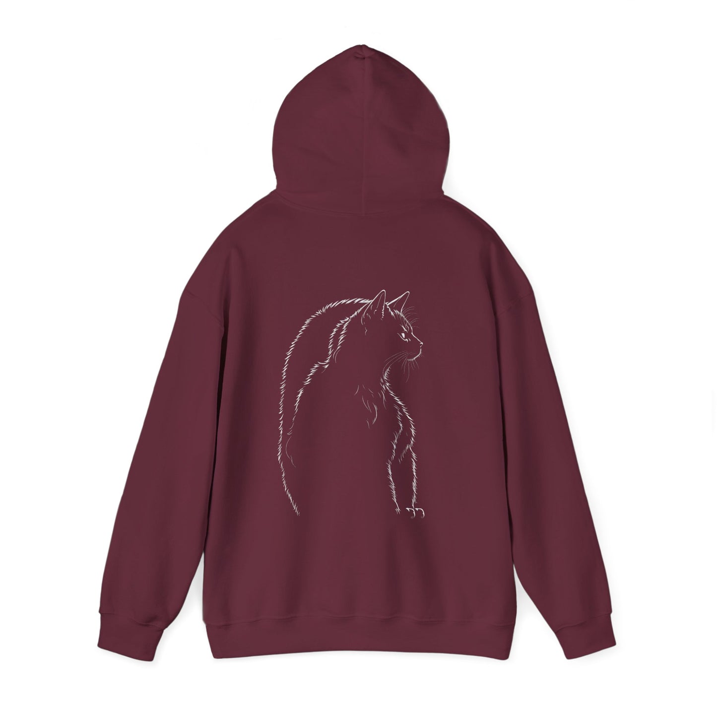 Silhouette Cat  Unisex Heavy Blend™ Hooded Sweatshirt