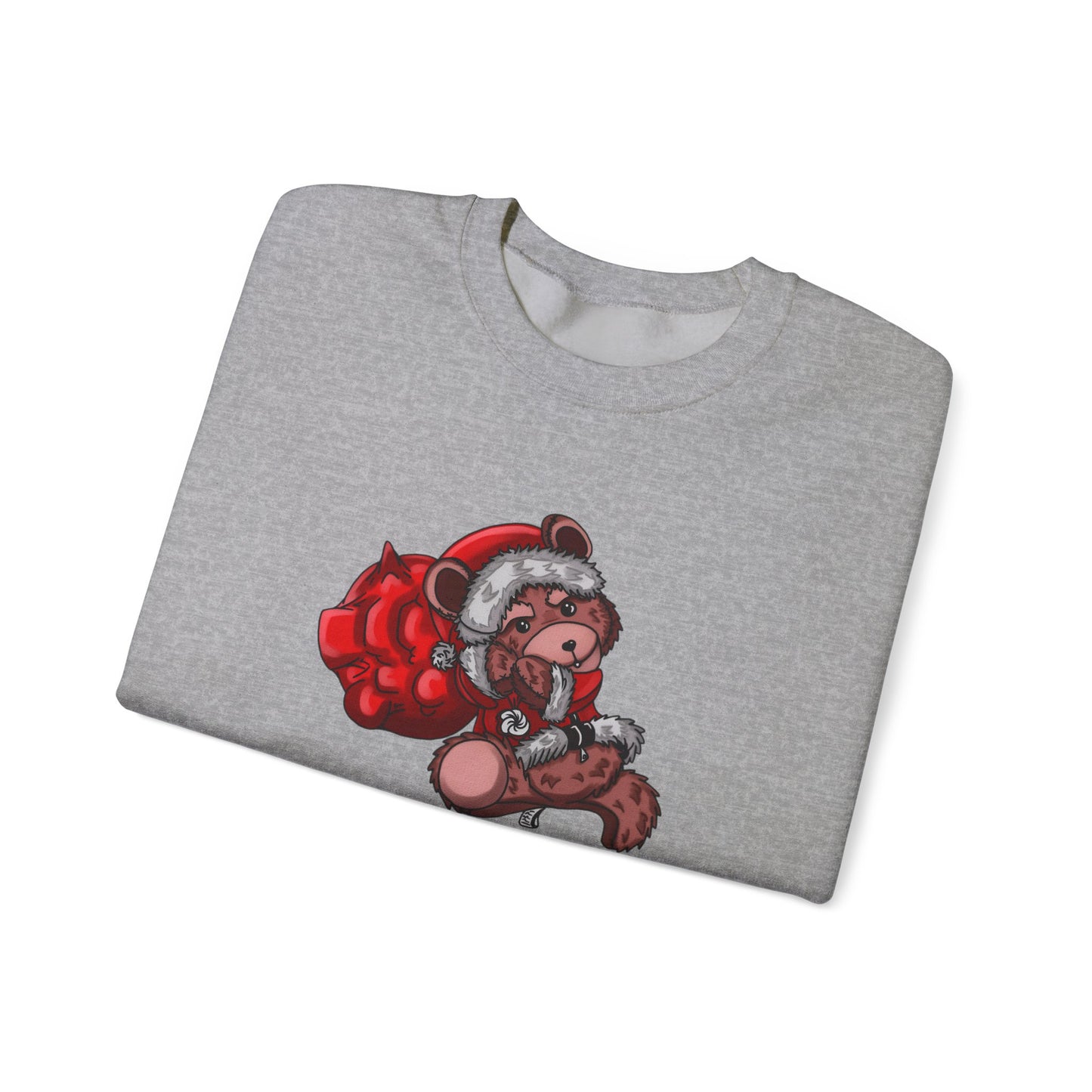 Jolly Paws Santa Bear Unisex Crewneck Christmas Sweatshirt