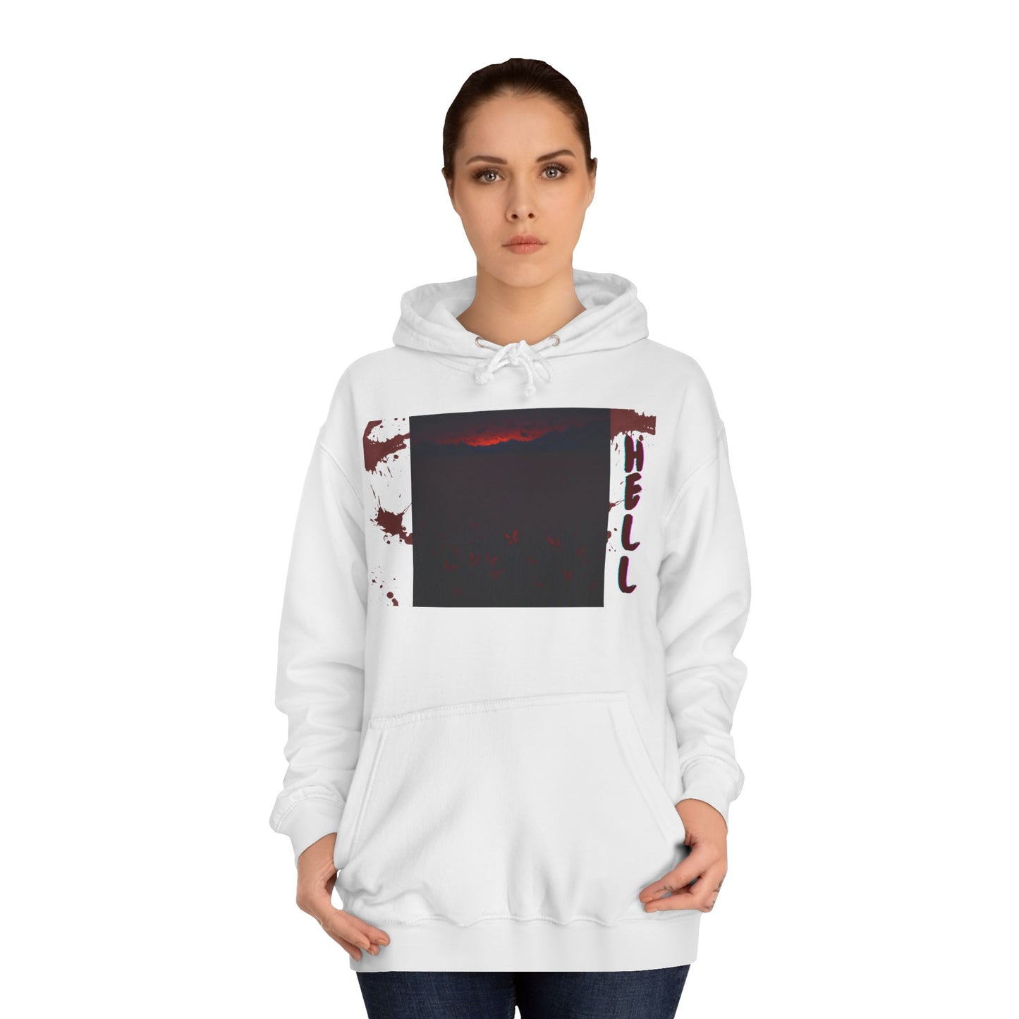 Hell or Paradise Graphic Unisex College Hoodie