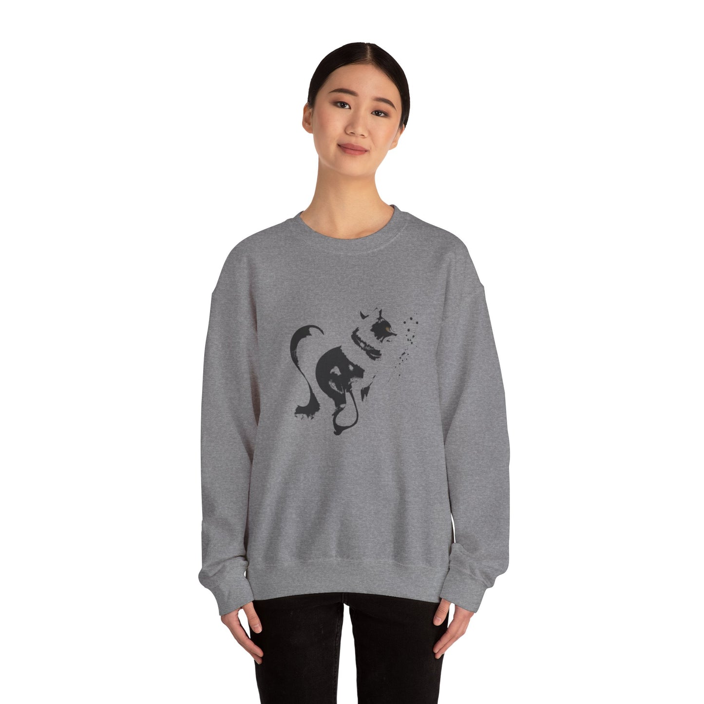 Whiskers in strokes Unisex Heavy Blend™ Crewneck Graphic Sweatshirt