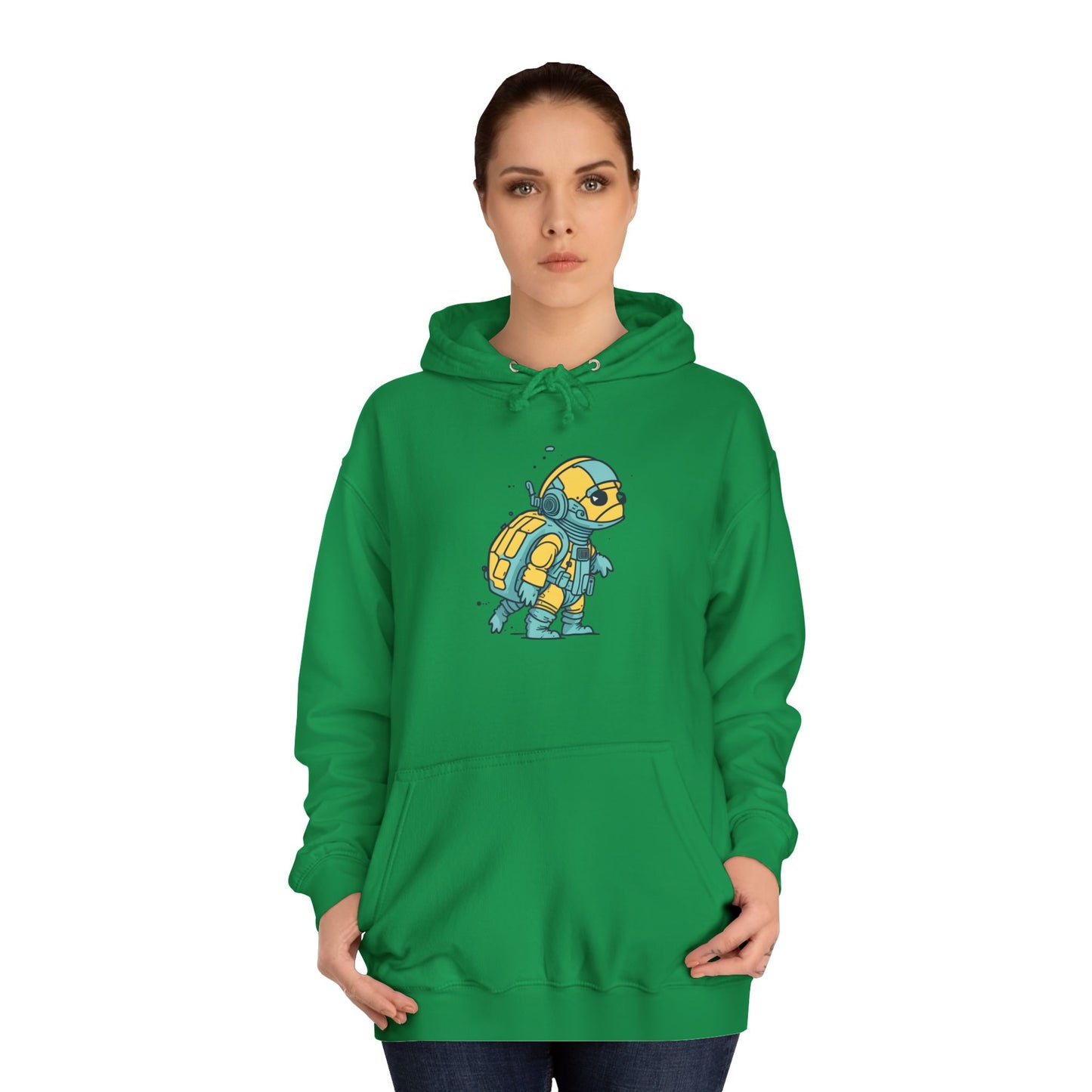 Cosmic Voyager Turtle Unisex College Hoodie