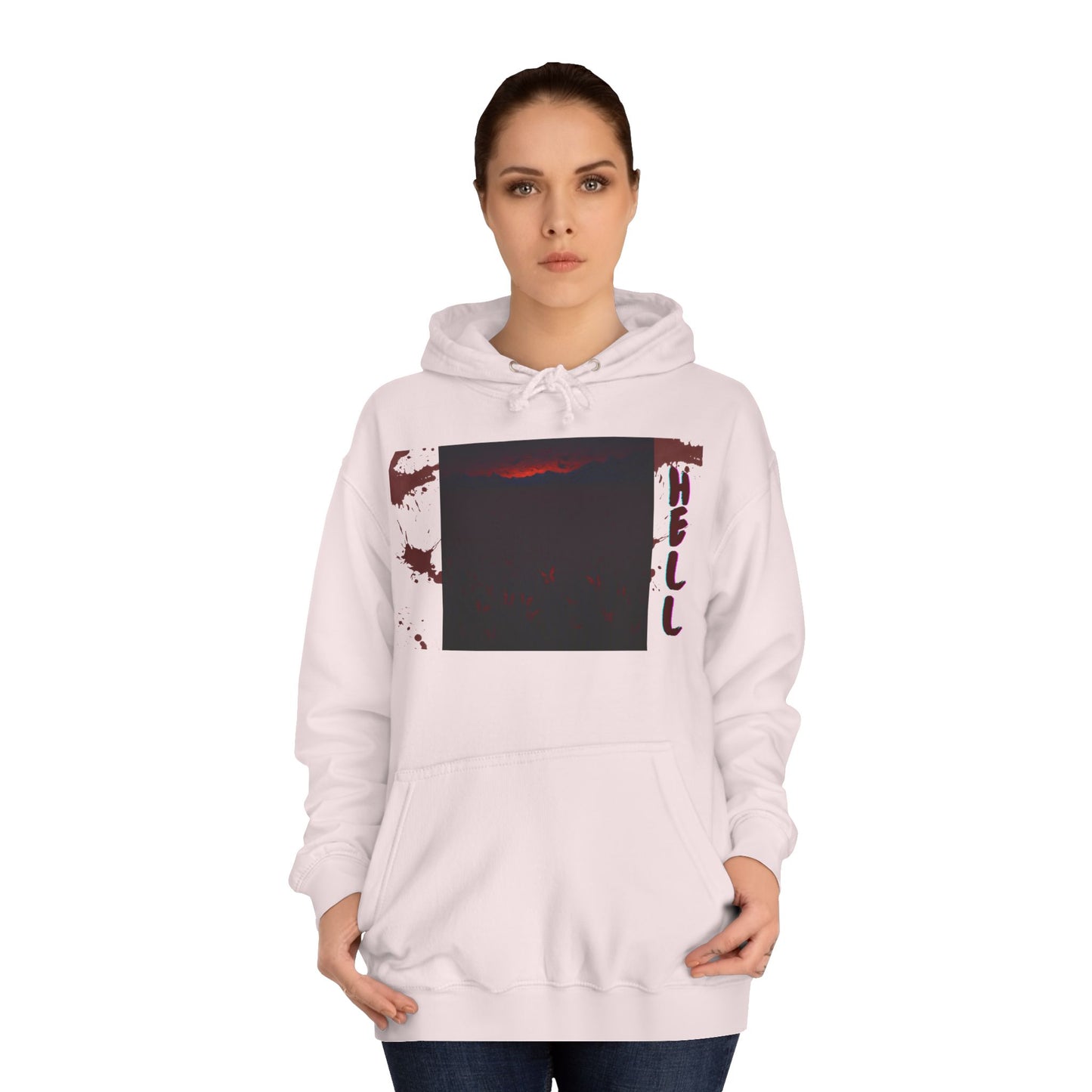 Hell or Paradise Graphic Unisex College Hoodie