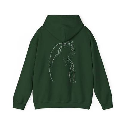 Silhouette Cat  Unisex Heavy Blend™ Hooded Sweatshirt