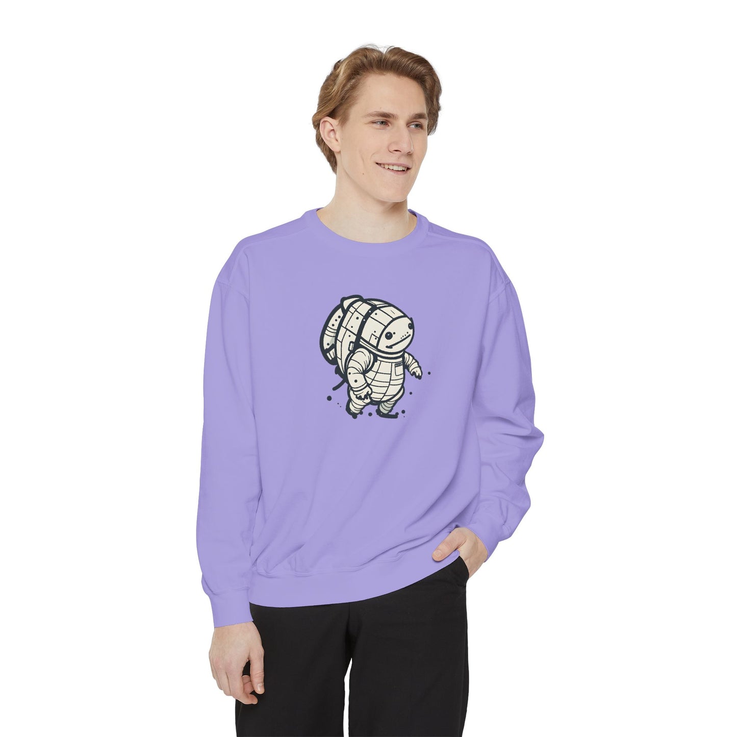 Celestial Explorer Turtle Unisex Garment-Dyed Sweatshirt