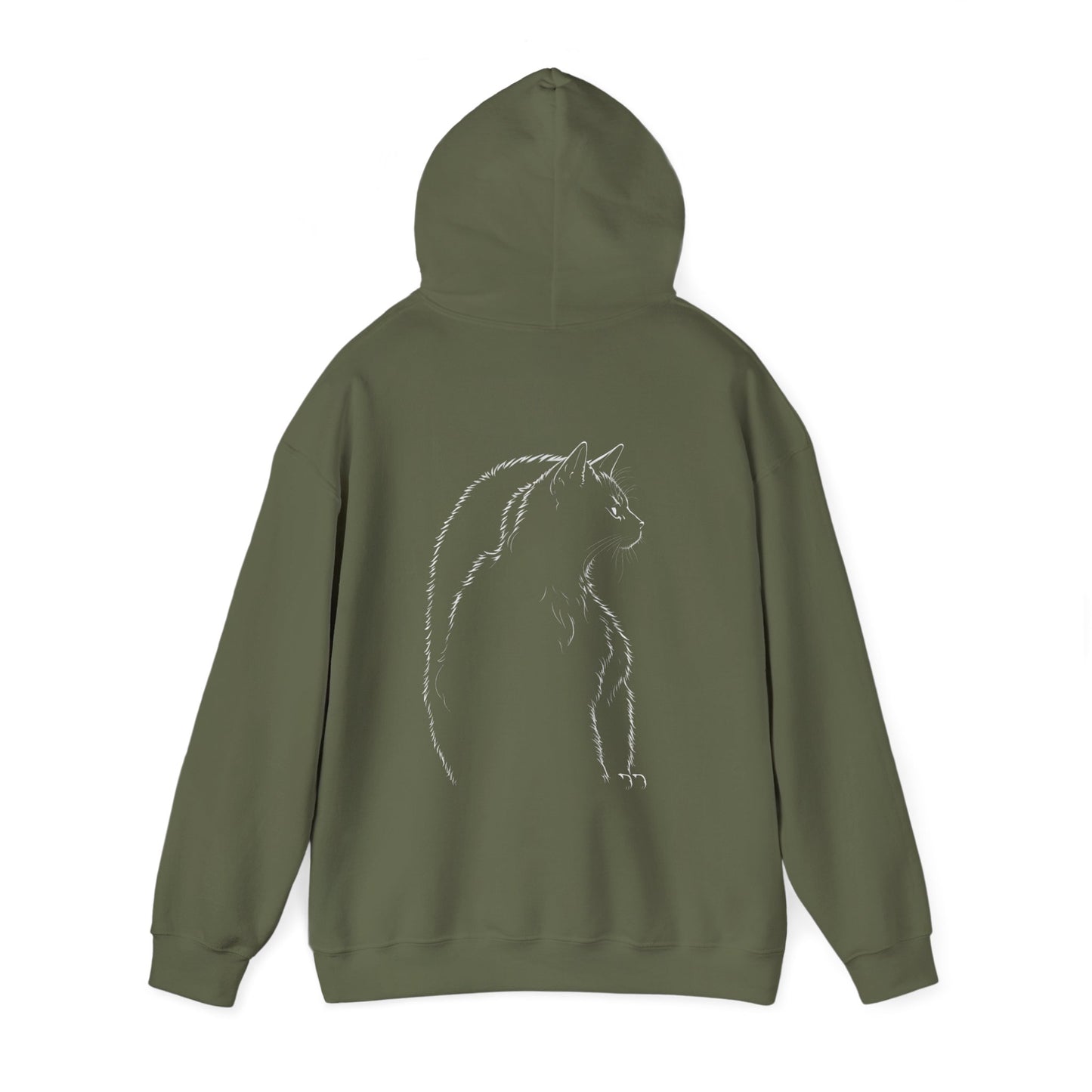 Silhouette Cat  Unisex Heavy Blend™ Hooded Sweatshirt
