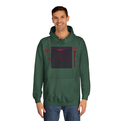 Hell or Paradise Graphic Unisex College Hoodie