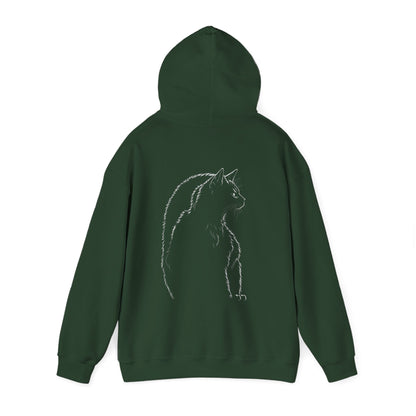 Silhouette Cat  Unisex Heavy Blend™ Hooded Sweatshirt