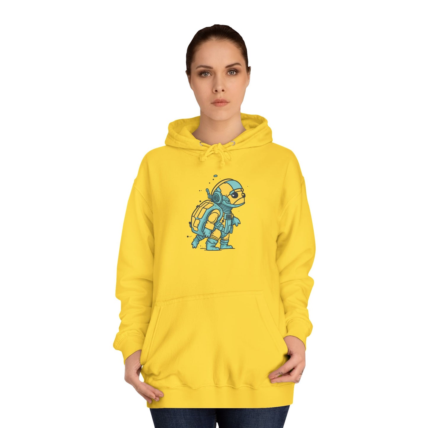 Cosmic Voyager Turtle Unisex College Hoodie